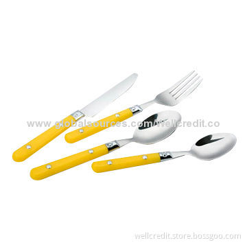 Hot-sell and Good-quality Stainless Steel Flatware with Plastic Handle